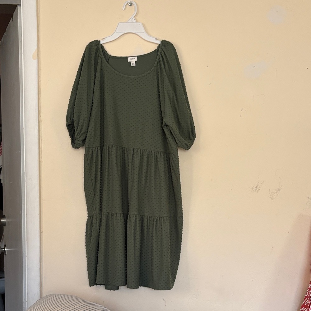 J. Crew Sage Green Textured Top